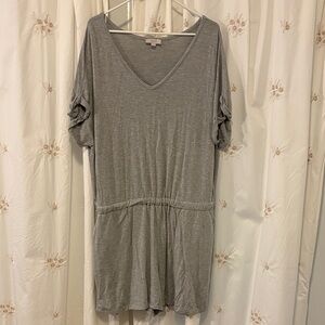 LOFT Heather Gray V-Neck Tunic